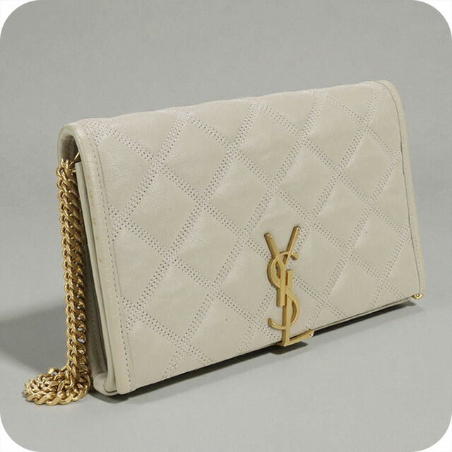 中古 サンローラン チェーンウォレット レディース ブランド SAINT LAURENT カサンドラ レザー 585031 財布 USDSL98061011