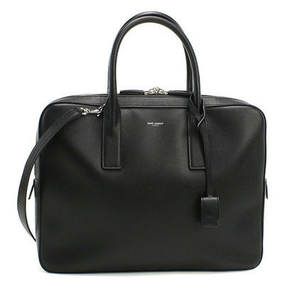 中古 サンローラン ブリーフケース メンズ ブランド SAINT LAURENT ミュージアム レザー 377865 ブラック バッグ USDSL98128011