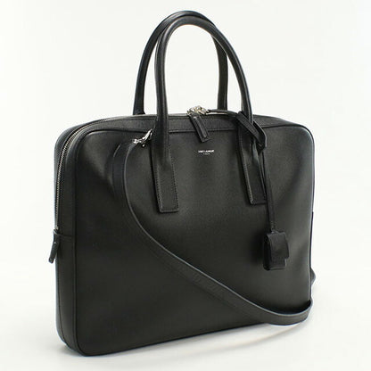 中古 サンローラン ブリーフケース メンズ ブランド SAINT LAURENT ミュージアム レザー 377865 ブラック バッグ USDSL98128011