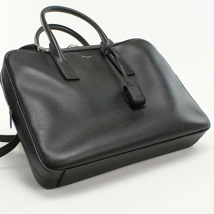 中古 サンローラン ブリーフケース メンズ ブランド SAINT LAURENT ミュージアム レザー 377865 ブラック バッグ USDSL98128011