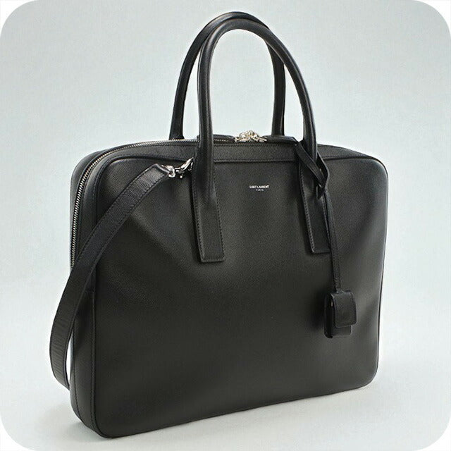 中古 サンローラン ブリーフケース メンズ ブランド SAINT LAURENT ミュージアム レザー 377865 ブラック バッグ USDSL98128011