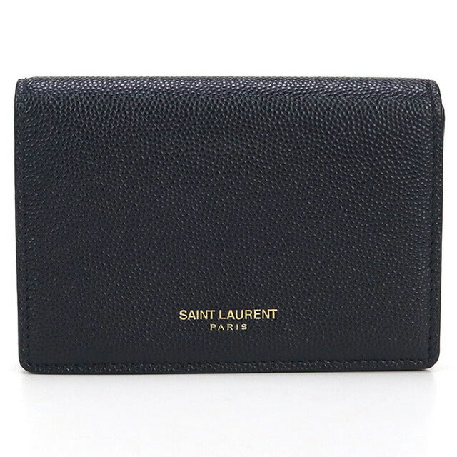 中古 サンローラン 名刺入れ メンズ ブランド SAINT LAURENT カードケース レザー 361730 ネイビー 小物 USDSL99596011