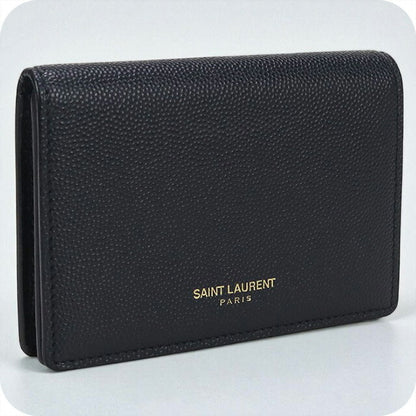 中古 サンローラン 名刺入れ メンズ ブランド SAINT LAURENT カードケース レザー 361730 ネイビー 小物 USDSL99596011