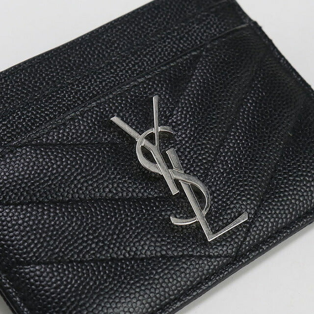 中古 サンローラン カードケース レディース ブランド SAINT LAURENT モノグラム レザー 423291 ブラック 財布 USDSL99828011
