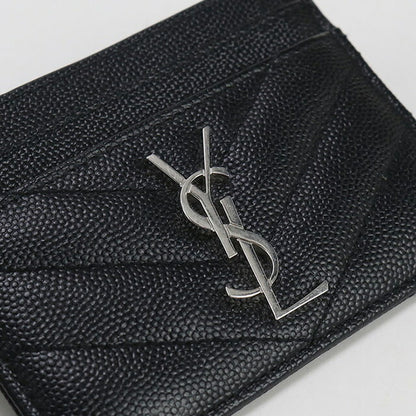 中古 サンローラン カードケース レディース ブランド SAINT LAURENT モノグラム レザー 423291 ブラック 財布 USDSL99828011