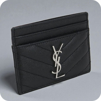 中古 サンローラン カードケース レディース ブランド SAINT LAURENT モノグラム レザー 423291 ブラック 財布 USDSL99828011