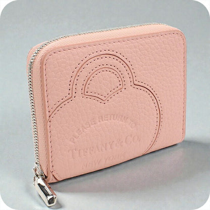 中古 ティファニー 小銭入れ レディース ブランド TIFFANY＆Co. リターン トゥ　ティファニー ジップコインパース ピンク 財布 USDTI103871011