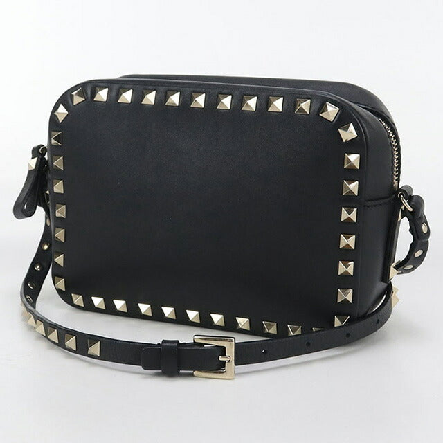 中古 ヴァレンティノ 斜め掛け ショルダーバッグ レディース ブランド VALENTINO ロックスタッズ ブラック バッグ USDVA100112011