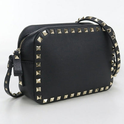 中古 ヴァレンティノ 斜め掛け ショルダーバッグ レディース ブランド VALENTINO ロックスタッズ ブラック バッグ USDVA100112011