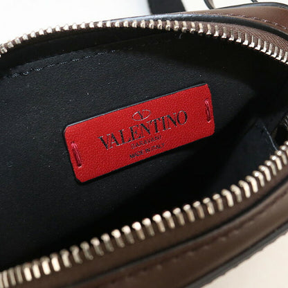 中古 ヴァレンティノ 斜め掛け ショルダーバッグ メンズ ブランド VALENTINO VLTN ブラウン バッグ USDVA100228011