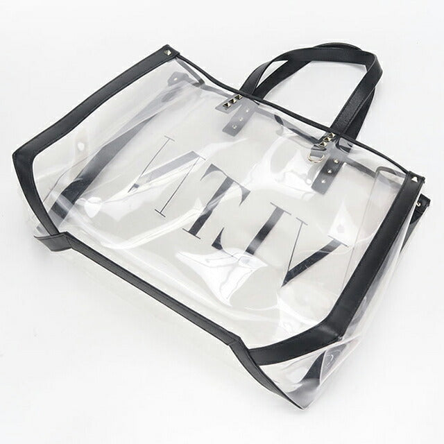 中古 ヴァレンティノ トートバッグ レディース ブランド VALENTINO ロックスタッズ VLTN クリア クリア バッグ USDVA100250011