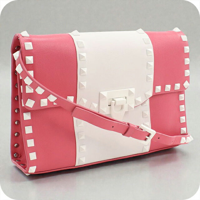 中古 ヴァレンティノ ショルダーバッグ レディース ブランド VALENTINO ロックスタッズ PW2B0181YDW ピンク バッグ USDVA102480011
