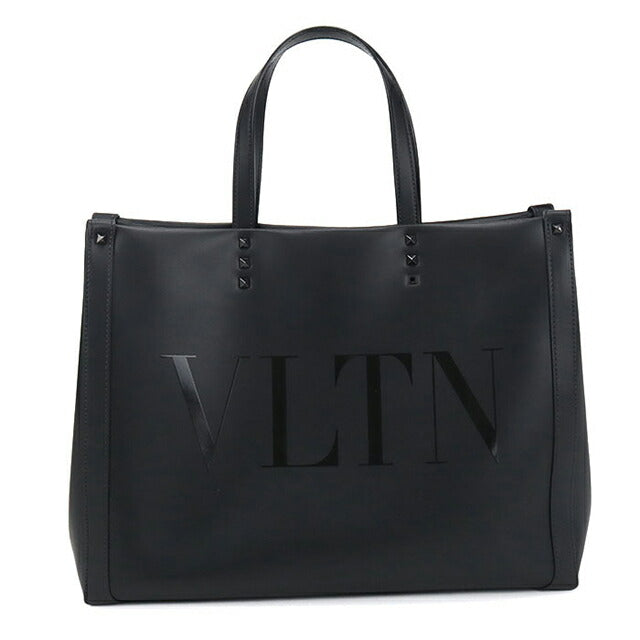 い*ぬ様 ⚠️最終値下げValentino トートバッグ ブラック/ブルー/ホワ 中古 ヴァレンティノ トートバッグ メンズ ブランド VALENTINO VLTN