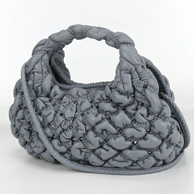 中古 ヴァレンティノ ハンドバッグ レディース ブランド VALENTINO ロックスタッズ 2WAY レザー グレー バッグ USDVA104159011