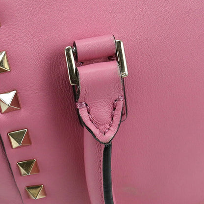 中古 ヴァレンティノ ハンドバッグ レディース ブランド VALENTINO ロックスタッズ 2WAY レザー ピンク バッグ USDVA105664011