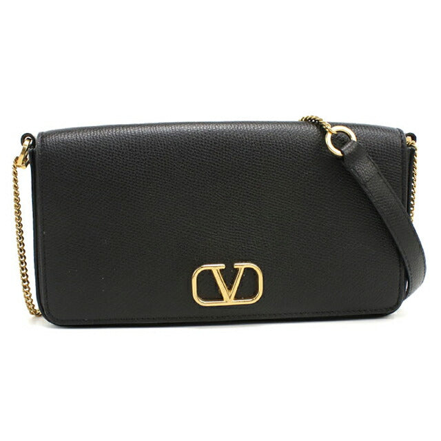 中古 ヴァレンティノ 斜め掛け ショルダーバッグ レディース ブランド VALENTINO チェーン レザー 2W2P0Y63SNP ブラック バッグ USDVA106109011