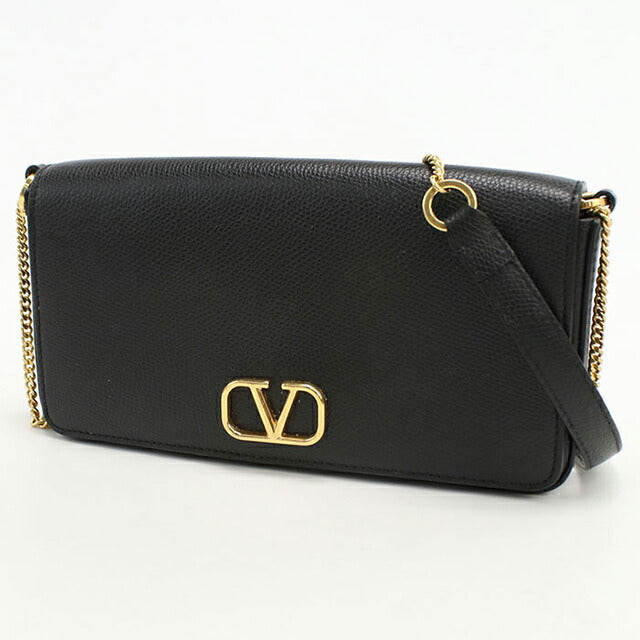 中古 ヴァレンティノ 斜め掛け ショルダーバッグ レディース ブランド VALENTINO チェーン レザー 2W2P0Y63SNP ブラック バッグ USDVA106109011