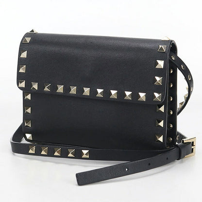 中古 ヴァレンティノ 斜め掛け ショルダーバッグ レディース ブランド VALENTINO ロックスタッズ ブラック バッグ USDVA107035011