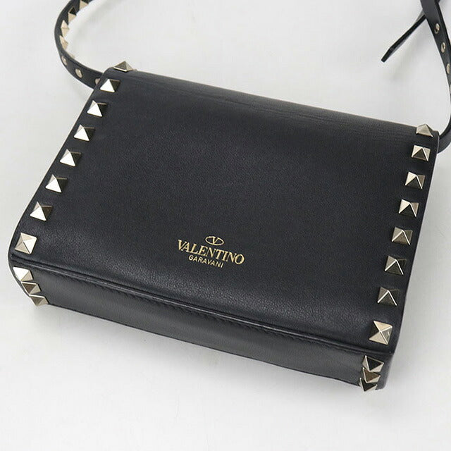 中古 ヴァレンティノ 斜め掛け ショルダーバッグ レディース ブランド VALENTINO ロックスタッズ ブラック バッグ USDVA107035011