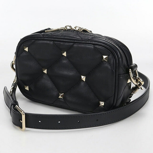 中古 ヴァレンティノ 斜め掛け ショルダーバッグ レディース ブランド VALENTINO ロックスタッズ ブラック バッグ USDVA107372011