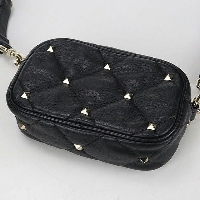 中古 ヴァレンティノ 斜め掛け ショルダーバッグ レディース ブランド VALENTINO ロックスタッズ ブラック バッグ USDVA107372011