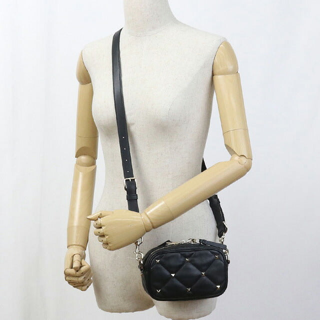 中古 ヴァレンティノ 斜め掛け ショルダーバッグ レディース ブランド VALENTINO ロックスタッズ ブラック バッグ USDVA107372011