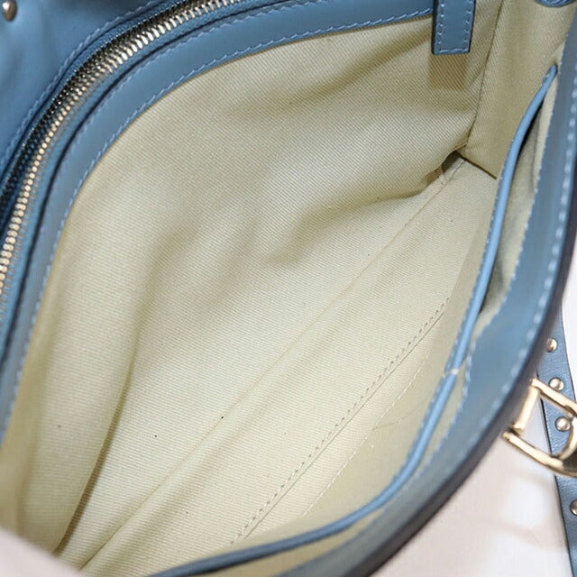 中古 ヴァレンティノ ハンドバッグ レディース ブランド VALENTINO ロックスタッズ 2WAY レザー ブルー バッグ USDVA107684011