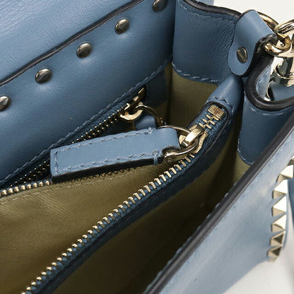 中古 ヴァレンティノ ハンドバッグ レディース ブランド VALENTINO ロックスタッズ 2WAY レザー ブルー バッグ USDVA107684011