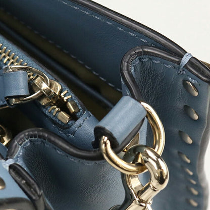 中古 ヴァレンティノ ハンドバッグ レディース ブランド VALENTINO ロックスタッズ 2WAY レザー ブルー バッグ USDVA107684011