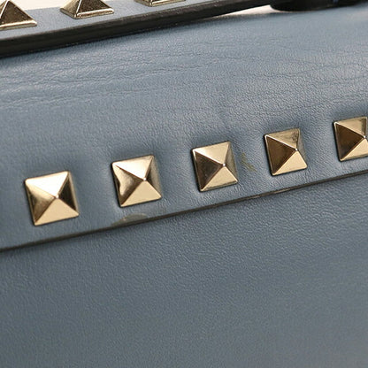 中古 ヴァレンティノ ハンドバッグ レディース ブランド VALENTINO ロックスタッズ 2WAY レザー ブルー バッグ USDVA107684011