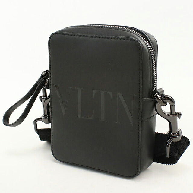 中古 ヴァレンチノ ショルダーバッグ メンズ ブランド VALENTINO VLTN スモール レザー ブラック USDVA115758011