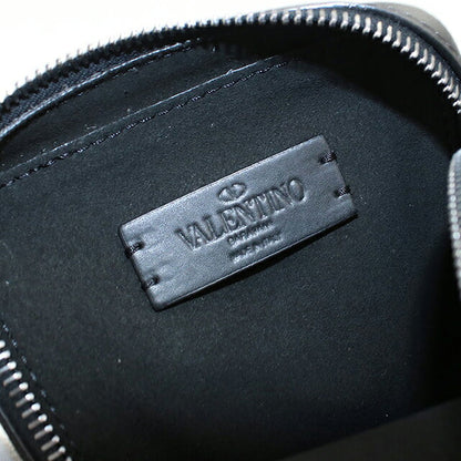 中古 ヴァレンチノ ショルダーバッグ メンズ ブランド VALENTINO VLTN スモール レザー ブラック USDVA115758011