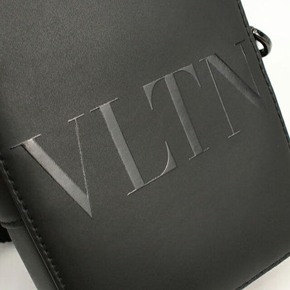 中古 ヴァレンチノ ショルダーバッグ メンズ ブランド VALENTINO VLTN スモール レザー ブラック USDVA115758011