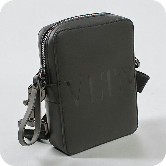 中古 ヴァレンチノ ショルダーバッグ メンズ ブランド VALENTINO VLTN スモール レザー ブラック USDVA115758011