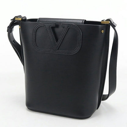 中古 ヴァレンチノ ショルダーバッグ レディース ブランド VALENTINO フィルミー バケットバッグ レザー ブラック USDVA121587011