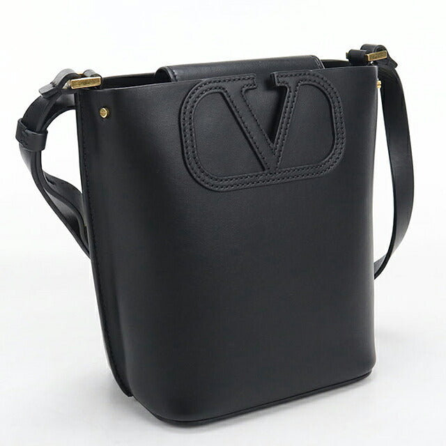 中古 ヴァレンチノ ショルダーバッグ レディース ブランド VALENTINO フィルミー バケットバッグ レザー ブラック USDVA121587011