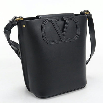 中古 ヴァレンチノ ショルダーバッグ レディース ブランド VALENTINO フィルミー バケットバッグ レザー ブラック USDVA121587011