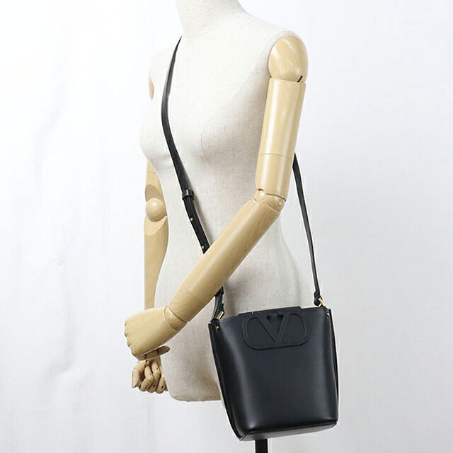 中古 ヴァレンチノ ショルダーバッグ レディース ブランド VALENTINO フィルミー バケットバッグ レザー ブラック USDVA121587011