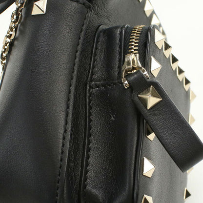 二手Valentino Crossbody shough Bag for妇女品牌Valentino Rock Studs链链肩袋皮革USDVA94875011