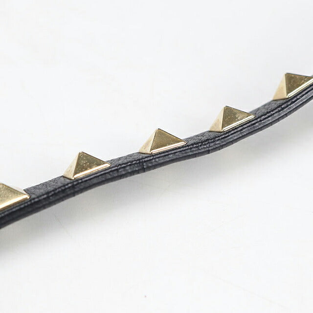 中古 ヴァレンティノ ハンドバッグ レディース ブランド VALENTINO ロックスッタッズ 2WAYハンドバッグ レザー ブラック バッグ USDVA98666011