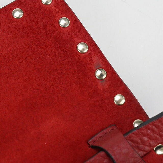 中古 ヴァレンティノ 斜め掛け ショルダーバッグ レディース ブランド VALENTINO ロックスタッズ レザー レッド バッグ USDVA99850011