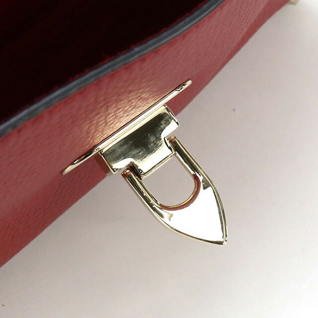 中古 ヴァレンティノ 斜め掛け ショルダーバッグ レディース ブランド VALENTINO ロックスタッズ レザー レッド バッグ USDVA99850011