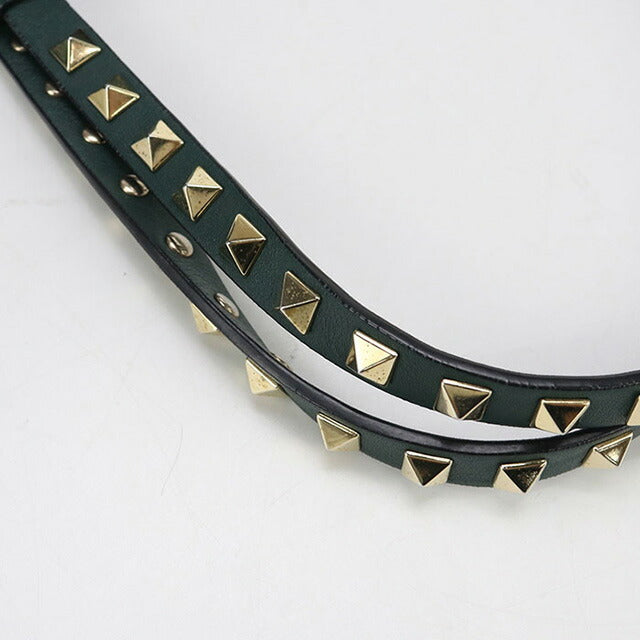 中古 ヴァレンティノ トートバッグ レディース ブランド VALENTINO 2WAY レザー グリーン バッグ USDVA99884011