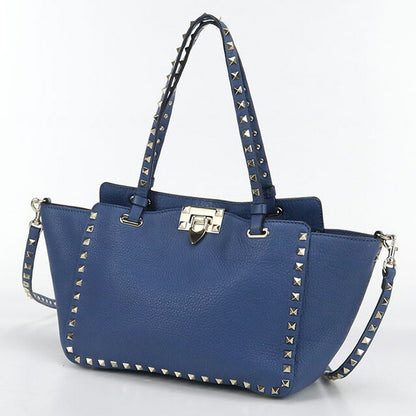 中古 ヴァレンティノ トートバッグ レディース ブランド VALENTINO 2WAY レザー ブルー バッグ USDVA99923011