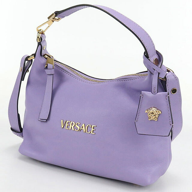 中古 ジャンニ・ヴェルサーチ 斜め掛け ショルダーバッグ レディース ブランド Gianni Versace タグ ナッパ ホーボーバッグ　2WAY USDVE98084011