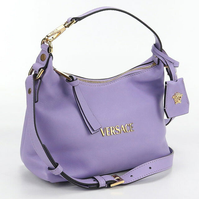 中古 ジャンニ・ヴェルサーチ 斜め掛け ショルダーバッグ レディース ブランド Gianni Versace タグ ナッパ ホーボーバッグ　2WAY USDVE98084011