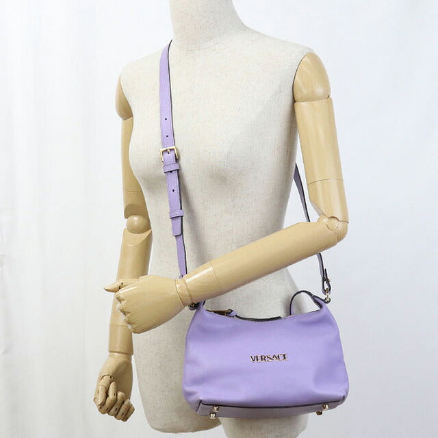 中古 ジャンニ・ヴェルサーチ 斜め掛け ショルダーバッグ レディース ブランド Gianni Versace タグ ナッパ ホーボーバッグ　2WAY USDVE98084011