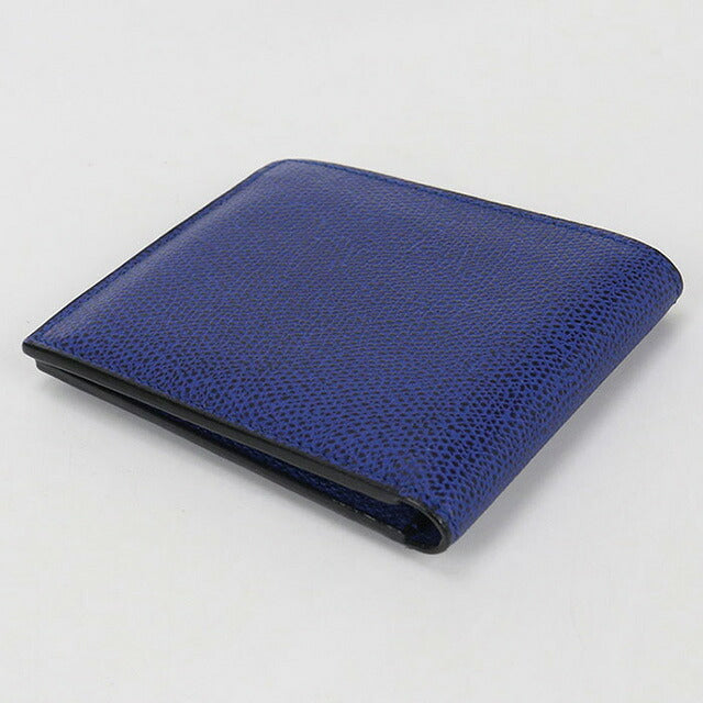 中古 ヴァレクストラ 二つ折り財布 ユニセックス ブランド VALEXTRA 二つ折り 6カード ブルー 財布 USDVX102829011