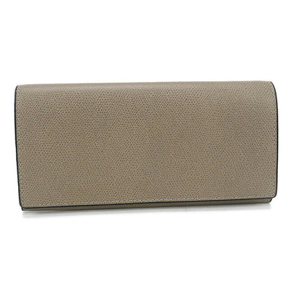 中古 ヴァレクストラ 長財布二折 レディース ブランド VALEXTRA パース スナップ ボタン ベージュ 財布 USDVX106876011