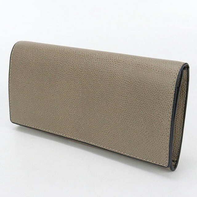 中古 ヴァレクストラ 長財布二折 レディース ブランド VALEXTRA パース スナップ ボタン ベージュ 財布 USDVX106876011